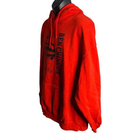 Ben Chingon Pullover Hoodie Sweatshirt 2XL Red Kangaroo Pocket Double Sided - Picture 7 of 8